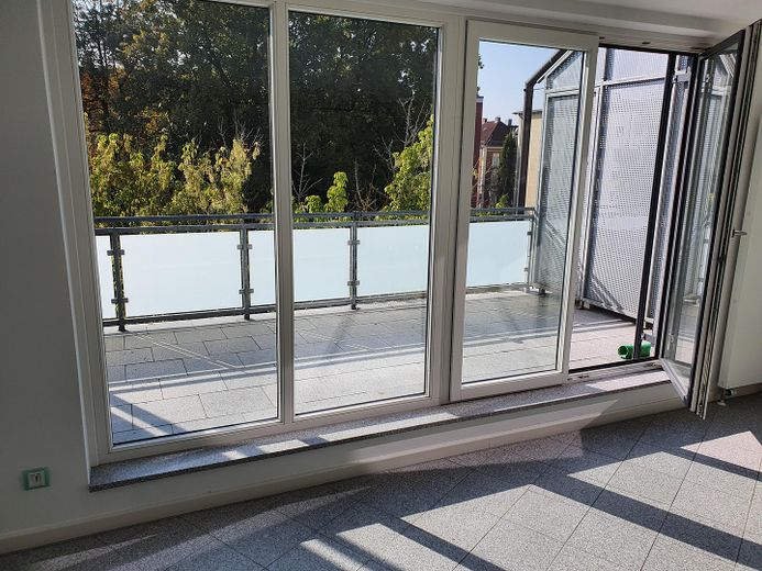Wohnzimmer Blick Dachterrasse