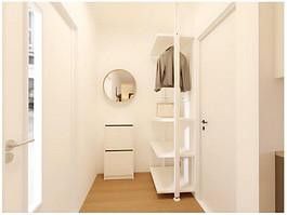 Erstbezug – Möblierte 2-Zimmer-Neubauwohnung im KfW-55-Effizienzhaus Metzingen – Eingangsbereich-3D Raumplaner