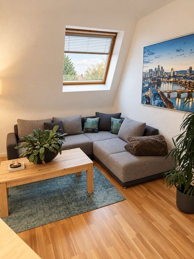 Solidna inwestycja kapitałowa we Frankfurcie | wynajęta | miejsce w garażu podziemnym w cenie – Wohnzimmer 