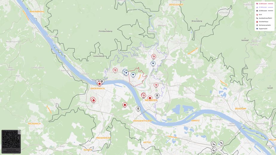 Zentrale Oase – Lageplan