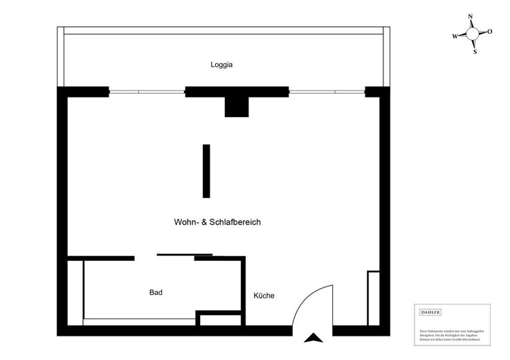 Möbliertes Studio mit Balkon: 10.OG Cloud No.7 über Milaneo – Grundriss