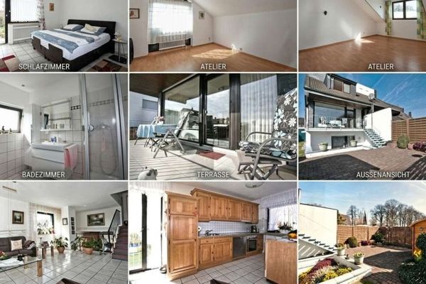 Anrath - Split Level tarzında yenilenmiş ikiz ev, 3 klima ve güneş enerjisi desteği