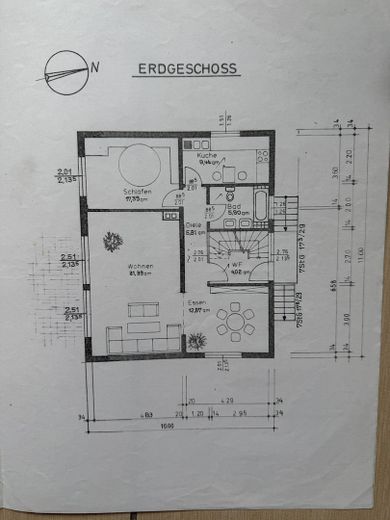 RESERVIERT Einfamilienhaus Massivhaus Einliegerwohnung ruhige Wohnlage Keller Garten – EG Grundriss