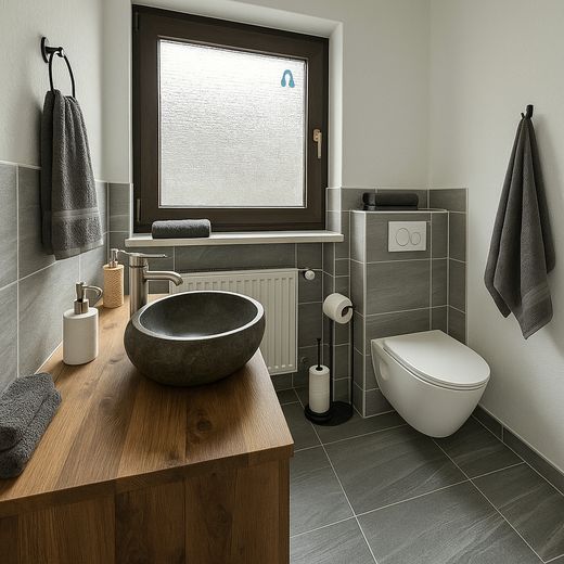 Dieburg में 2 कमरों वाला अपार्टमेंट, पहली मंज़िल – Bad und WC