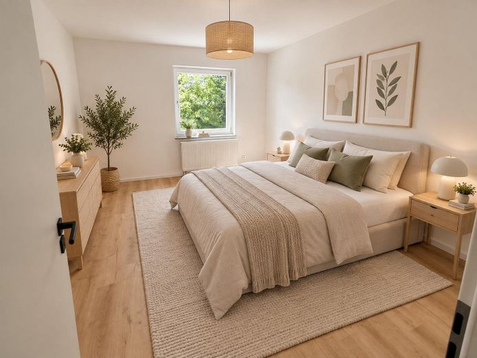 Appartamento trilocale completamente ristrutturato con balcone - Senza commissioni – Zustand echt -  Einrichtung KI