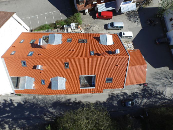 Mehrfamilienhaus in Kochel City – 2014-15 Dach von oben