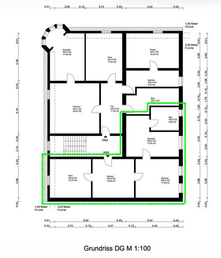 3-Zi-Whg, DG, Herne-City, zur Miete – Grundriss DG rechts