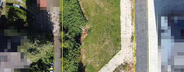 Frontalaufnahme mit Grenzen