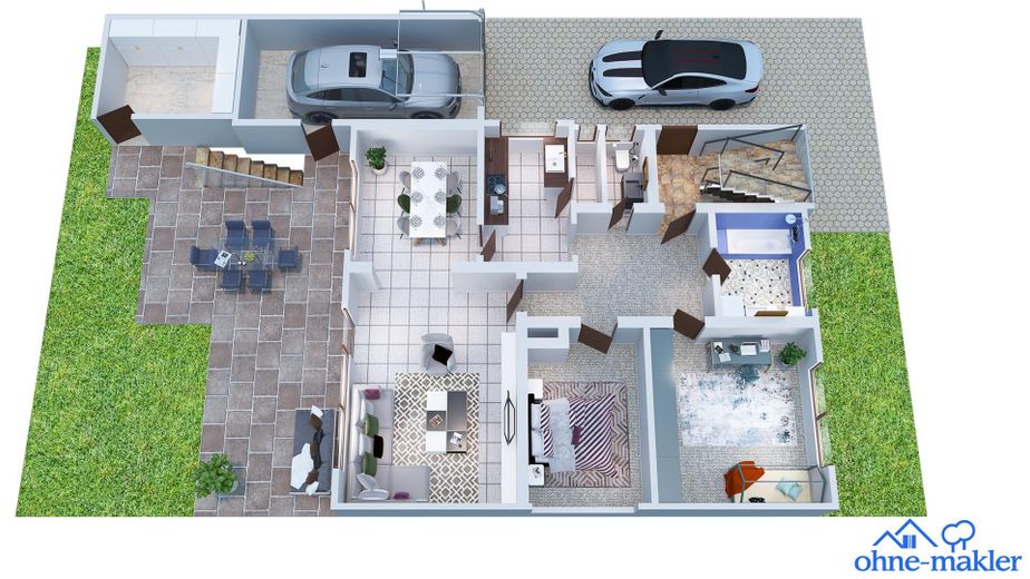 Casa bifamiliar con potencial de ampliación para una tercera vivienda entre Düsseldorf y Mönchengladbach – Erdgeschoss