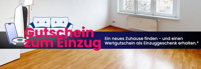 Helle 3-Zimmer-Wohnung mit Wannenbad – Ansicht I: Wohn- und Esszimmer