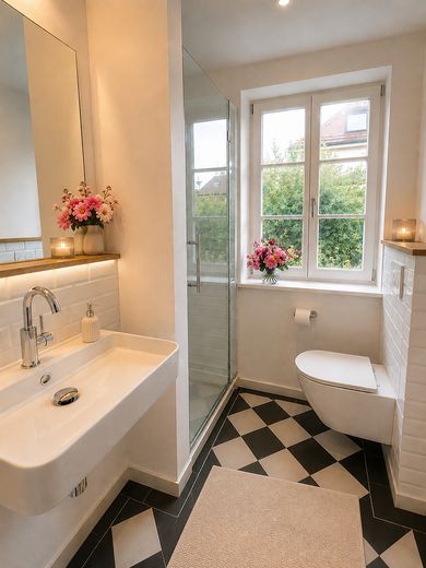 Keine Provision, Südbalkon/Südgarten, energetisch topsanierte Stadtvilla, Villenkolonie Pasing I – Gästebad_Erdgeschoss