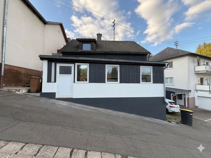 Erschwingliches & saniertes Einfamilienhaus mit Naturidylle – Seitenansicht (Wintergarten)