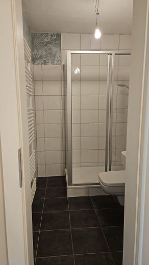 Erstvermietung nach Sanierung | Helle 2-Zimmer Wohnung mit Balkon und Einbauküche – Badezimmer mit Dusche