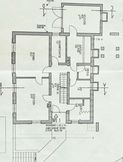 Attraktive 5-Zimmer-Maisonettewohnung in Alleinlage mit eigenem Garten&Pool – Grundriss EG