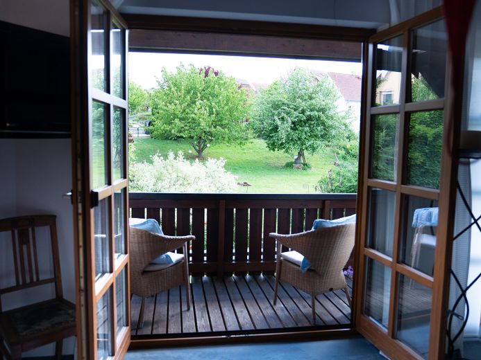 Blick Schlafzimmer Garten