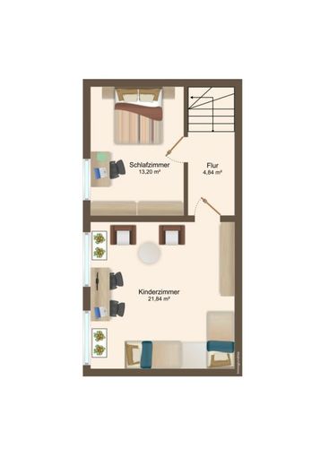 !6% Rendite in Lichterfelde, Möblierte Maisonette inkl. Stellplatz,  Sauna, Gartennutzung und Balkon! – Grundriss ST