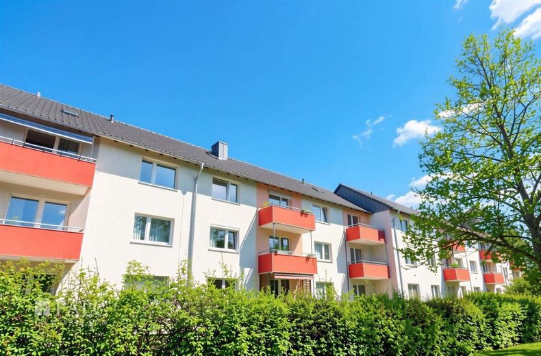 Ruhig und zentral wohnen in Köln-Zollstock! – Hausrückseite mit Balkon