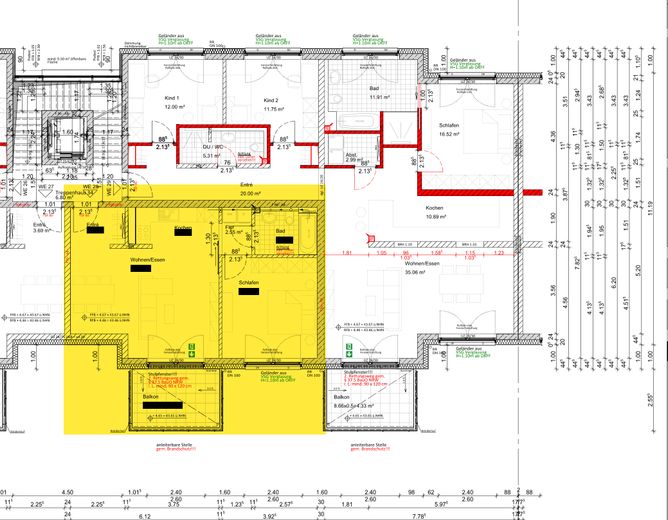 Wohnung im Bau, stadtnah im Hafenquartier Graf Bismark mit Balkon am Yachthafen/Kanal für 2 Personen – Grundriss Wohnung 28