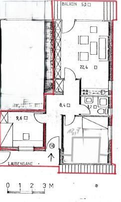 Grundriss der Wohnung