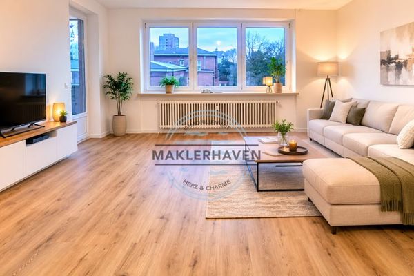 Kernsanierte 2-Zimmer-Wohnung mit Balkon, Fahrstuhl und Stellplatz in zentraler Lage