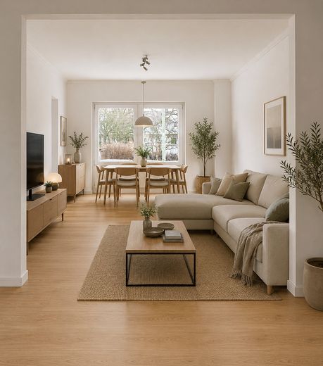 Plenty of space for the whole family – renovated terraced house, available for immediate occupancy & commission-free – Wohnbereich EG