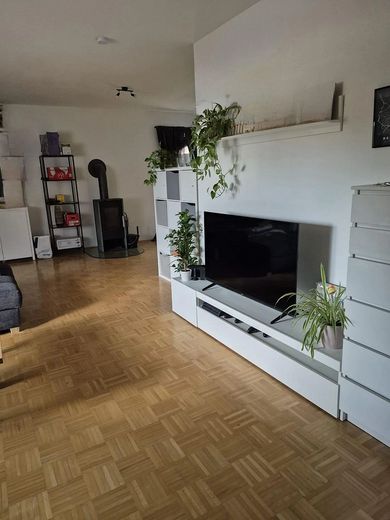 Ruime, lichte 4-kamerwoning met balkon, open haard en parkeerplaatsen (laag-energiebouw) – Wohnzimmeransicht 2