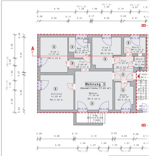Grundriss Wohnung 1.OG Links