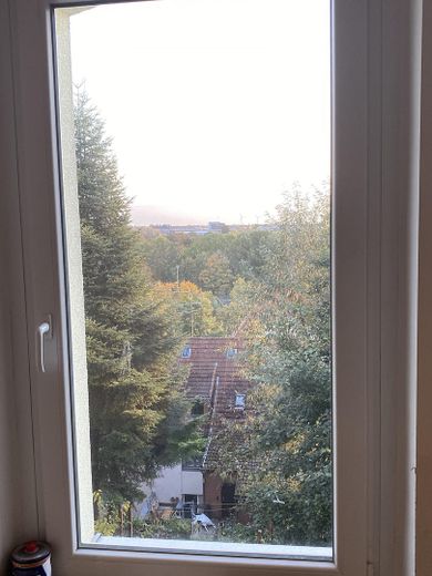 Moritzberg: 4,5-Zimmer-Maisonette-Wohnung mit Balkon und Garten – Küchenfenster
