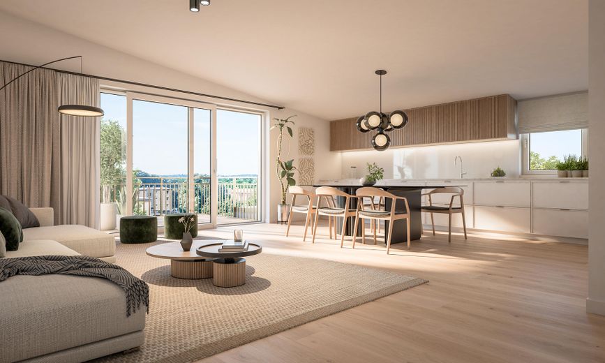 Blick ins Wohnzimmer