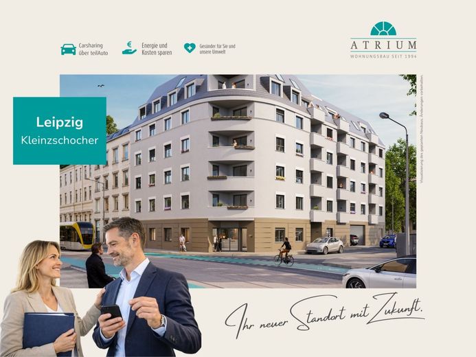 Nachhaltige Neubau-Gewerbeeinheit in Leipzig-Kleinzschocher - 2 Etagen + Stellplätze – gewerbeflaeche-leipzig-mieten