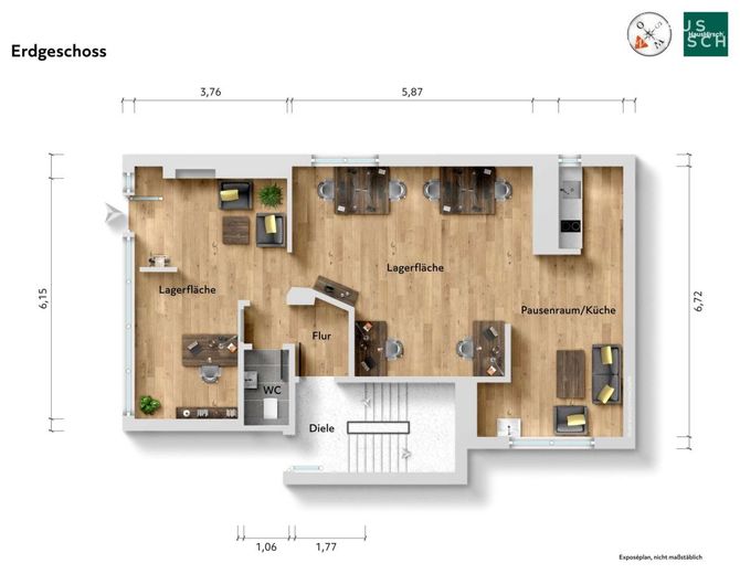 Kapitalanlage mit Potenzial: Wohn- und Geschäftshaus in Geislingen a.d. Steige – Grundriss EG