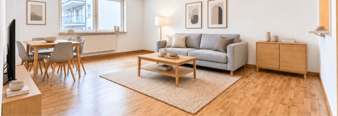 Gemeubileerd 2-kamerappartement in Geestemünde met inbouwkeuken, raam in de badkamer & apart toilet
