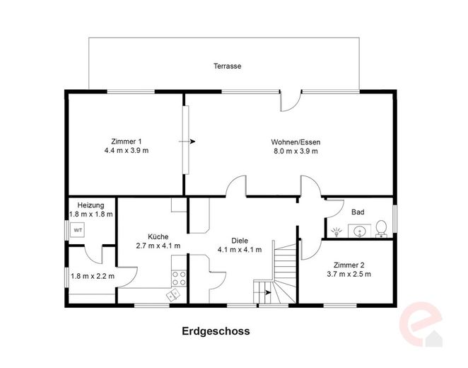 GROSSZÜGIGES FAMILIENHAUS AUF 939 M² SONNENGRUNDSTÜCK IN RUHIGER SACKGASSENLAGE VON ELLERBEK! – Erdgeschoss