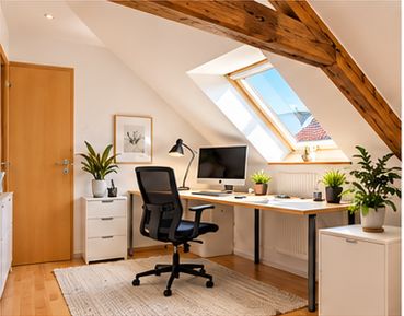 Toplage, helles Dachgeschoss mit Südbalkon und Einbauküche! – Arbeitszimmer Sud 