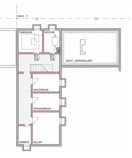 Krailling’in en seçkin konut bölgesinde cazip bungalov – Grundriss Kellergeschoss