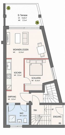 ERSTBEZUG NACH SANIERUNG – MODERNE 2-ZIMMER-WOHNUNG MIT GROSSER TERRASSE UND EINBAUKÜCHE – Foto 14
