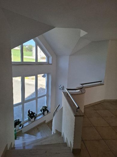Repräsentatives Einfamilienhaus mit separaten Gewerbegebäude Werkstatt/Lagerhalle – Treppenaufgang 
