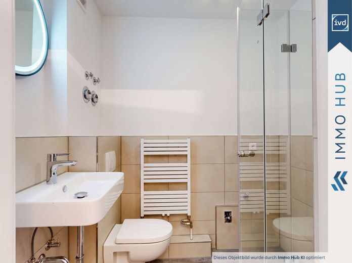 ++ Frisch renoviert | bezugsfrei | | Balkon  &  Einbauküche! Charmante 2-Zimmer Wohnung in Leipzig ++ – 6247723-W48kW35Z8JZpsG9naEnmhuiB-badezimmer.jpg