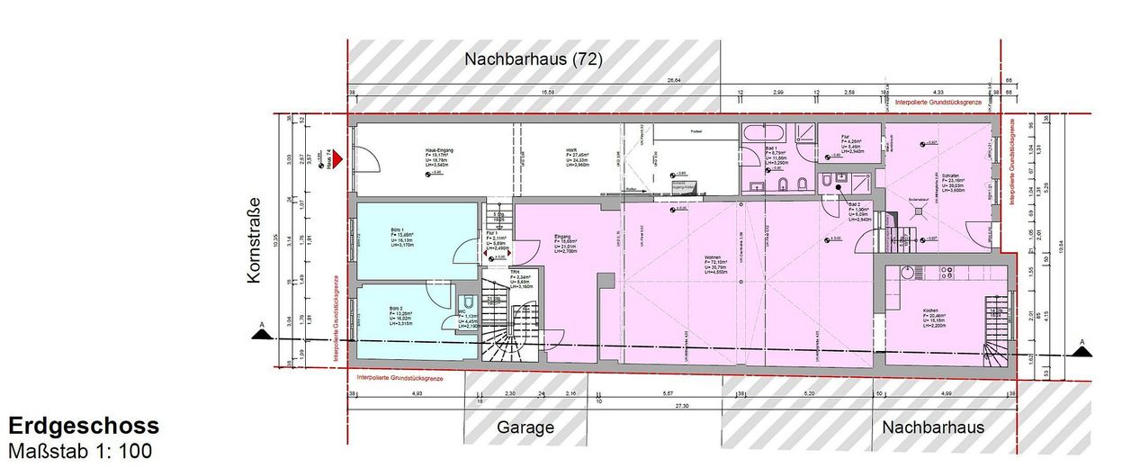 Mehrfamilienhaus, Dreifamilienhaus mit Loft Charakter u. Dachterrasse in Krefeld – Erdgeschoss