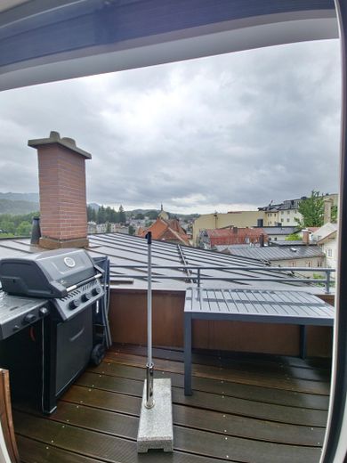 Particolare appartamento penthouse di 5 locali con balcone nel centro storico di Bad Tölz – Blick von der Terrasse