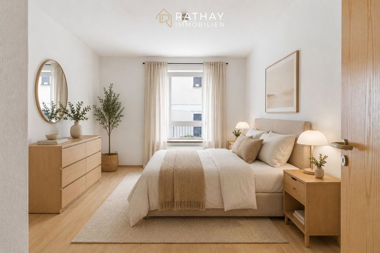 Charmante 2-Zimmer-Stadtwohnung in Regensburg-Steinweg - innenstadtnah, hell und mit TG-Stellplatz – Einrichtungsbeispiel Schlafzimmer