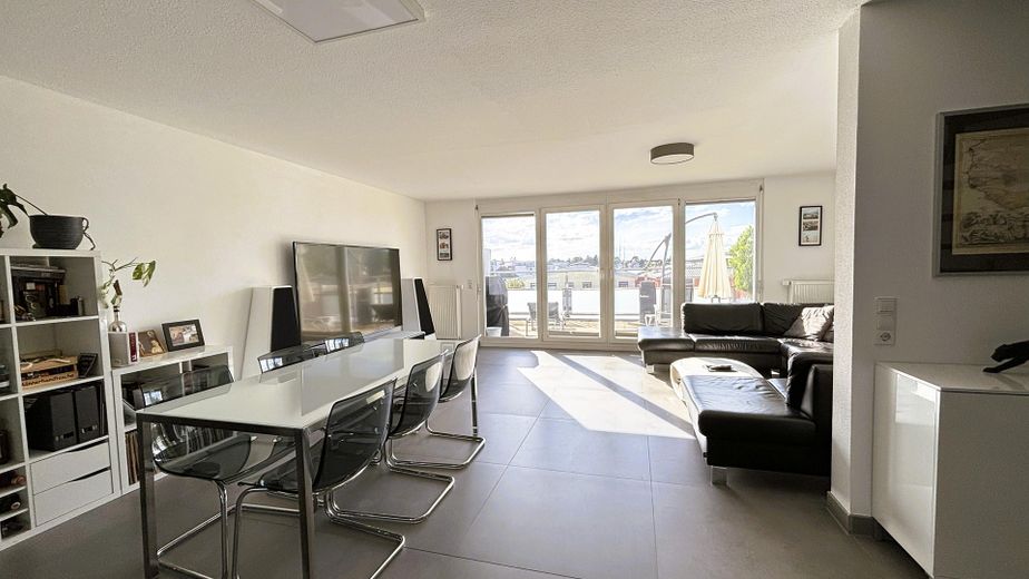 Exclusief penthouse - maisonetteappartement I topuitrusting I dakterras I goede ligging – Ess- und Wohnzimmer