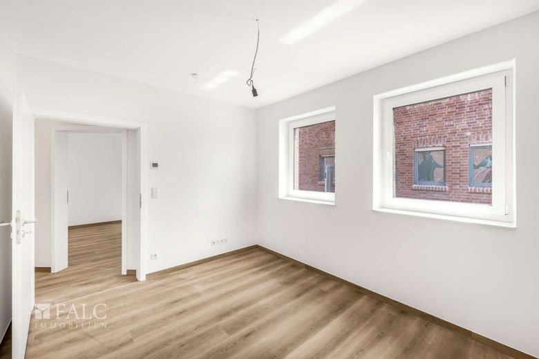 Neubau-Erstbezug Moderne 3-Zimmer-Erdgeschosswohnung mit Terrasse &amp; Stellplatz – Schlafzimmer