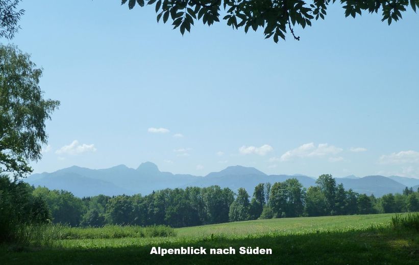 Propiedad rural idílica / paraíso natural - cerca de Múnich – Alpenblick nach Süden
