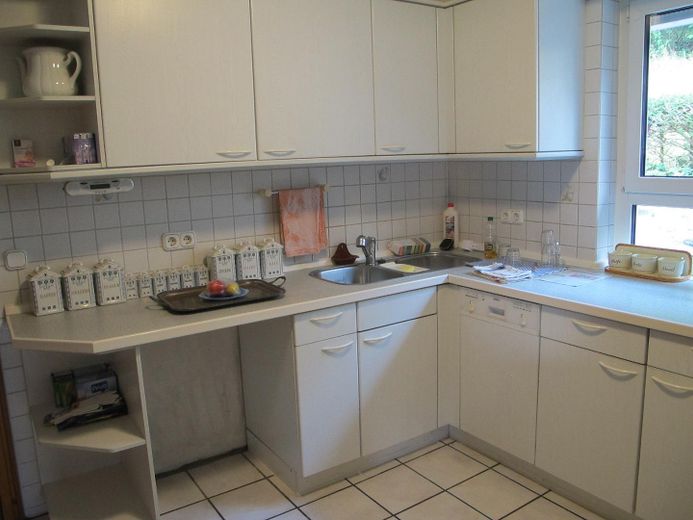 Sonniges Haus, 3 kpl. Wohnungen, Alleinlage, unverbaubarer Fernblick, Urlaubsregion Sonnenwald – Küche  im Wohnbereich