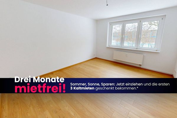 Plenty of Space and Natural Light: Large 3-Room Apartment with Bathtub