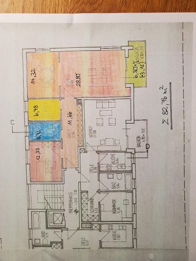 Grundriss der Wohnung