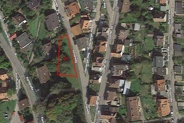 Superbe terrain constructible en pente avec vue, pour maison individuelle de 1 à 2 logements ou maison jumelée