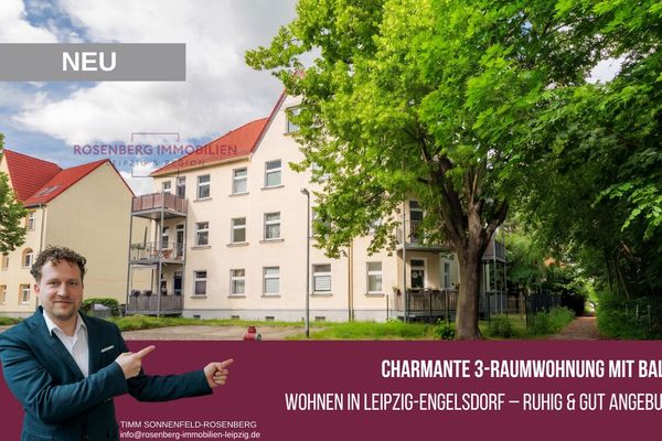 Charmante 3-Raumwohnung mit Balkon 
und Stellplatz im Leipziger Osten!