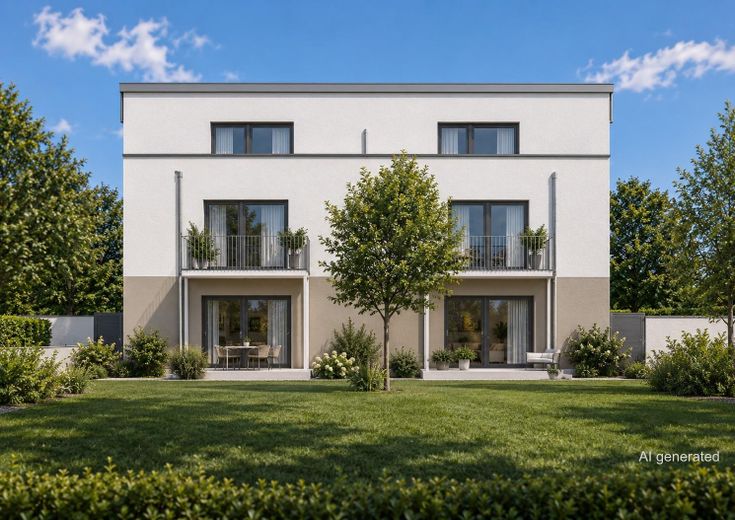 2×Ático con terraza en la azotea de 20 m² y más de 3 m de altura – Gartenseite Südseite